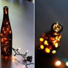 Как сделать необычный светильник из стеклянной винной бутылки
