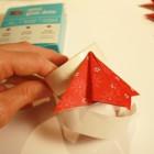 Новогодняя объемная открытка елка оригами